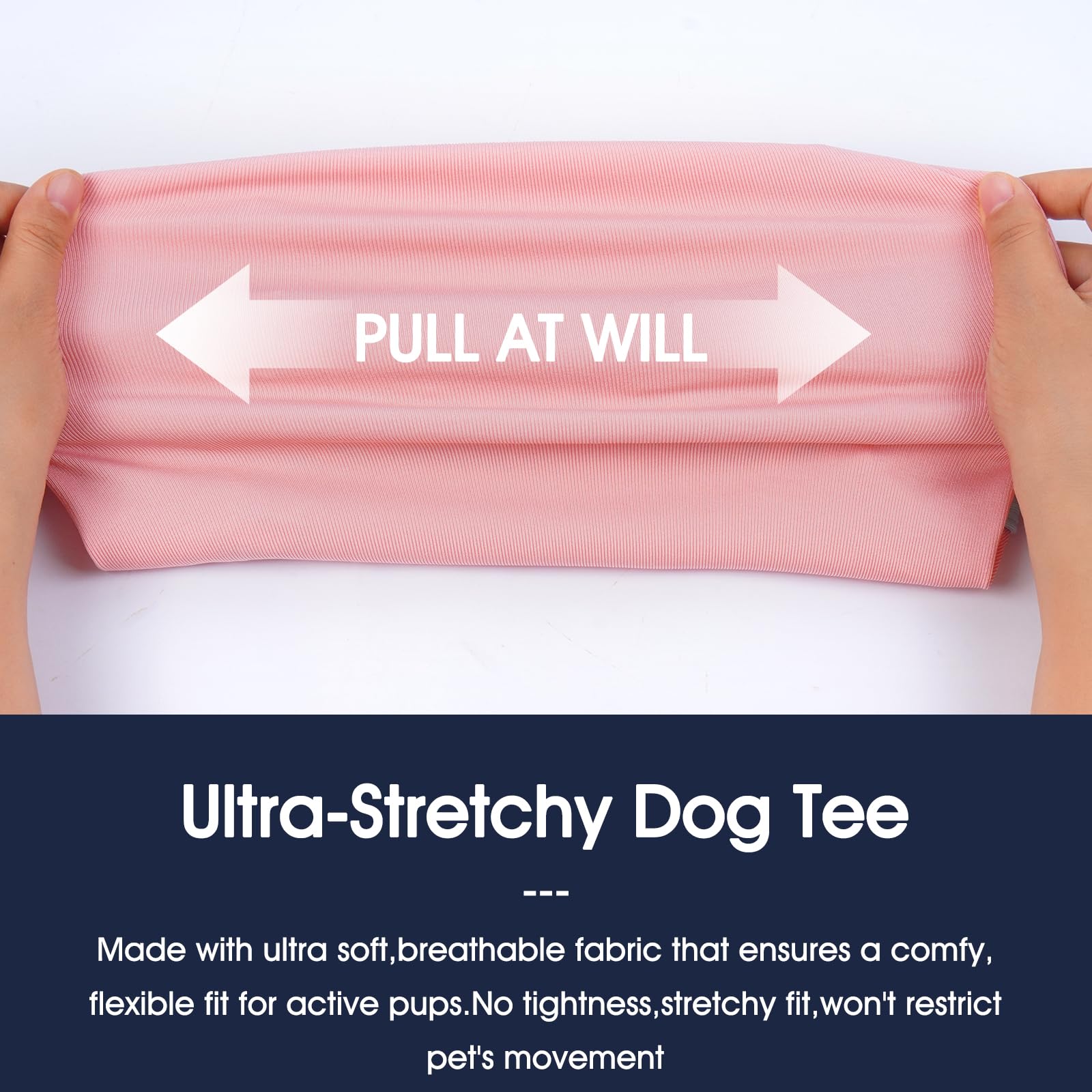 Iecoii 2 Pack Dog Tee Shirts For Large Dogs,Breathable & Lightweight T-Shirts For Hot Weather,Soft Stretchy For Active Dogs - No